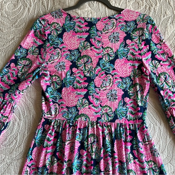 NWOT - Lilly Pulitzer - Auralia Dress - Oyster Bay Navy Shroom With A View - Picture 13 of 13